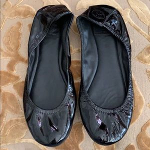 NWOT Tory Burch Black Patent Flats